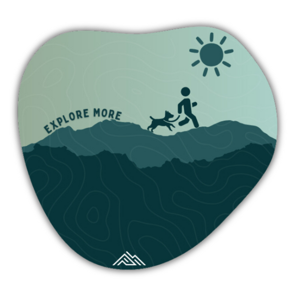 Explore More With Your Dog Sticker - Teal