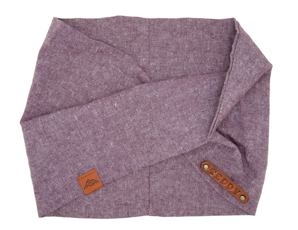 Plum Chambray Dog Scarf