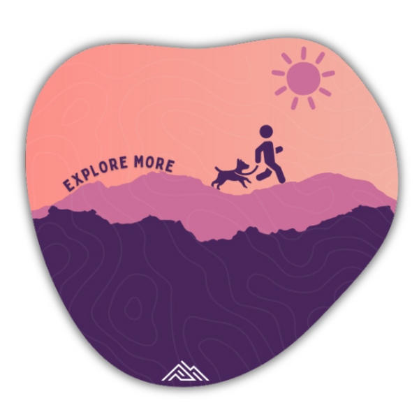 Explore More With Your Dog Sticker - Purple