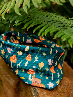 Mushroom Meadows Waffle Scarf