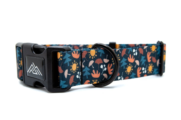 Elements Series - Navy Boho Forest Dog Collar