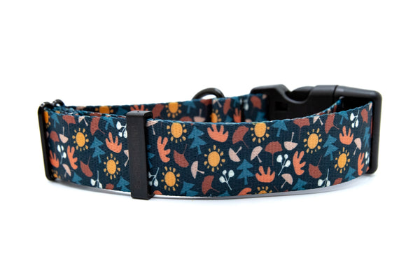 Elements Series - Navy Boho Forest Dog Collar