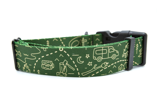 Elements Series - In the Woods Dog Collar - Green