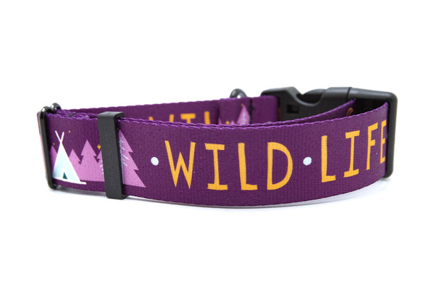 Elements Series - Purple Wild Life Dog Collar