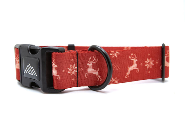 Elements Series - Red Ugly Sweater Dog Collar