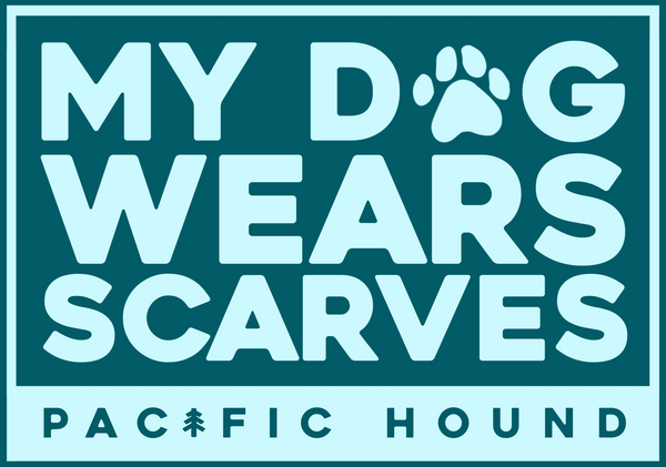 My Dog Wears Scarves Sticker